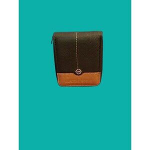 Genuine Leather Men's Wallet Horse Imperial Brown/ Black 4X4 NWOT